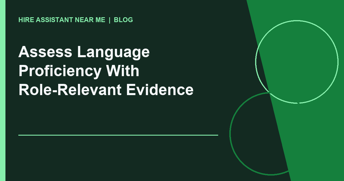 Language assessment evidence illustrated workflow