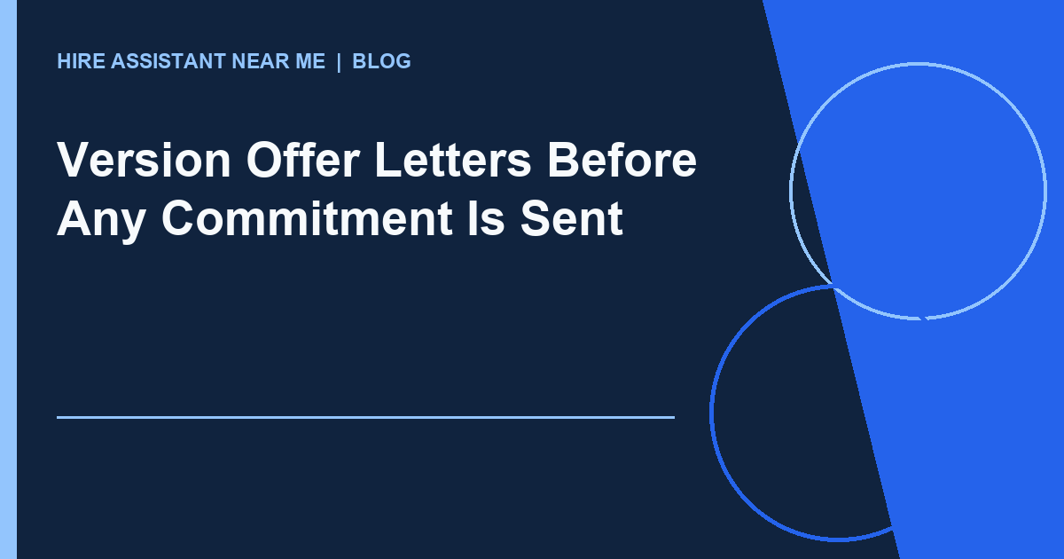 Offer letter version control illustrated workflow
