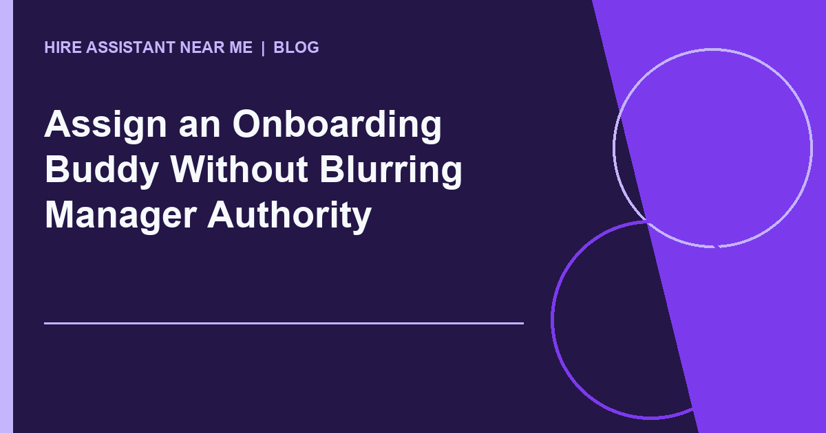 Onboarding buddy assignment illustrated workflow